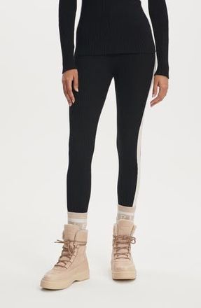 Varley Aiden Rib Knit Leggings in Black at Nordstrom Rack, Size X-Large