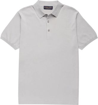 Brooks Brothers Polo con ricamo logo - Grigio