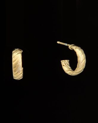 Italian Gold, Inc 14K Italian Gold Twist Half Hoops