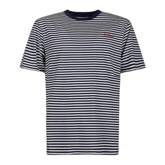 MC2 Saint Barth T-Shirts, male, Blue, Size: XL Portofino Stripes Cotton Tshirt