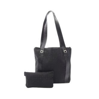Bulgari Pre-owned Tote Bags, female, Black, Size: ONE SIZE Pre-owned Logo Mania Canvas Leather Tote Bag