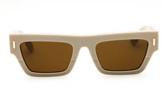 Calvin Klein CK25510S Rectangular Acetate Sunglasses - Beige