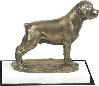 OEM Rottweiler - Estatuilla De Perro, Figura Sobre Una Base Blanca, Trofeo Para Una Exposici&oacute;n De Perros De Art-dog