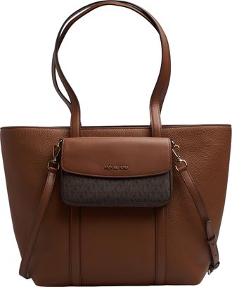 Michael Kors Womens Leather Tote Bag 2 in 1 and Wallet Jet Set Travel 35S5GTVT3L - Brown - One Size