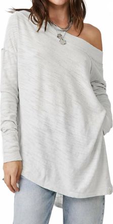 Free People To The Right Long Sleeve Tee In Love Dove