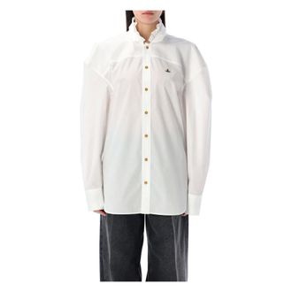 Vivienne Westwood Shirts, female, White, Size: XS Frilly Football Shirt