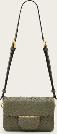 AllSaints Womens Cow Leather Jupiter Snake Effect Leather Crossbody Bag, Size: 14x18x3.5cm