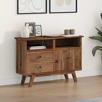 vidaXL vidaXL Credenza Naturale 100 x 30 x 68 cm Legno di teak solido