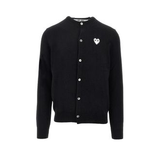 Comme Des Gar&ccedil;ons Wool cardigan with Heart patch Man XL