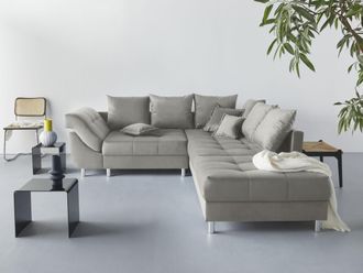 Collection Ab Ecksofa »(Spar-Set) Innsbruck L-Form und Hocker« Ecksofa und Hocker, Recamiere links oder rechts montierbar