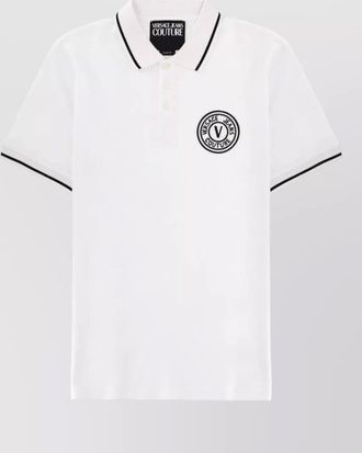 Versace Jeans Couture short sleeve polo collar mens shirt