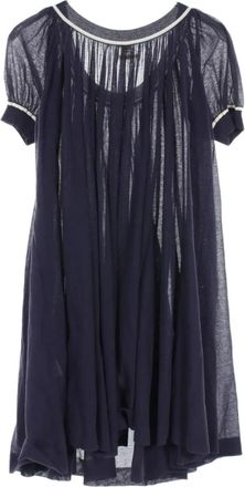 Herm&egrave;s Abito con arricciatura anni 2010 - Blu