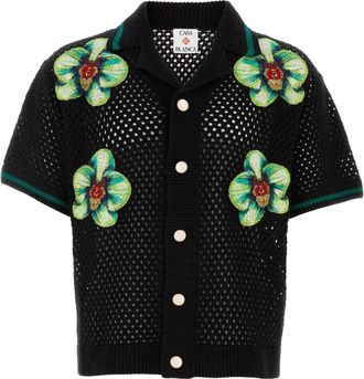 Casablanca Black Crochet Shirt