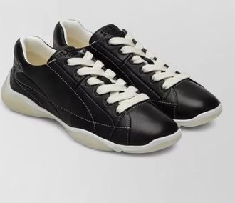 Prada leather low-top sneakers
