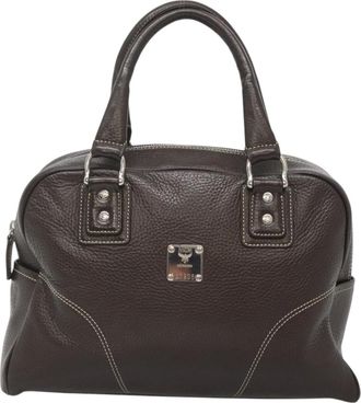 MCM Brown Leather Handbag (Pre-Owned)