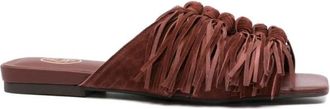 Ash Brigitte Suede Slippers - Dames - Sandalen - Bruin - 39 EU - Su&egrave;de - Schoenen