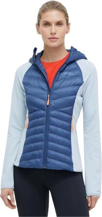 Jack Wolfskin Routeburn Pro Hybrid - Dames - Outdoorjassen - Blauw - S - Wol - Fitness
