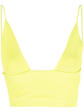 Dsquared2 Ribgebreide bralette top - Groen