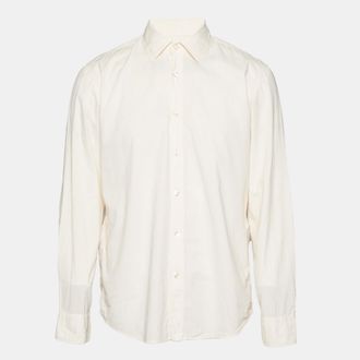 HUGO BOSS Boss By Hugo Boss Light Orange Striped Cotton Long Sleeve Shirt