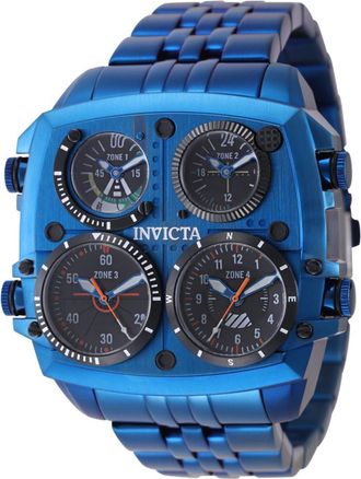 Invicta Aviator - Zulu Time 50655 Herenhorloge - Quartz Uurwerk - Roestvrij Staal met Zwarte Wijzerplaat - 50 mm