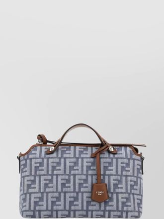 Fendi soft medium denim-effect ff jacquard tote bag
