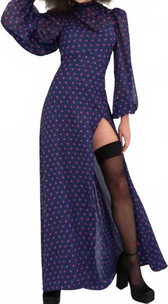 For Love & Lemons Mavis Maxi Dress In Blue Multi