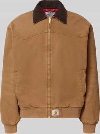 Carhartt Work in Progress Jacke mit Rei&szlig;verschluss und Label-Detail in Camel, Gr&ouml;&szlig;e XL