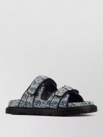 Dior flat sandals open toe double strap