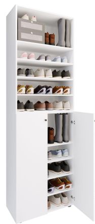 ebuy24 Ebuy24 - Vcm Xl Wood Gran Gabinete De Zapatos Estante De Zapatos Botas Grandes Muebles De Piso Lona 10 Compartimentos (blanco)