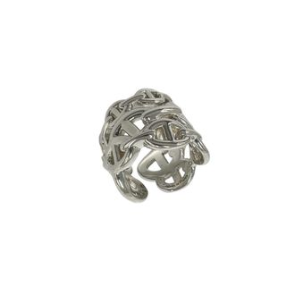 Herm&egrave;s Silver Silver 925 Band Ring (Pre-Owned)