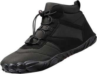 Generic Winter Barefoot Shoes Warm Lined Winter Ankle Boot Fur Lining Wide Fit Thick Sole Shoes Lightweight Fashion Leisure Footwear Thick Sole Thermal Anti-S