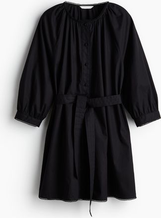 H&M Kleid mit Picot-Besatz - Schwarz
