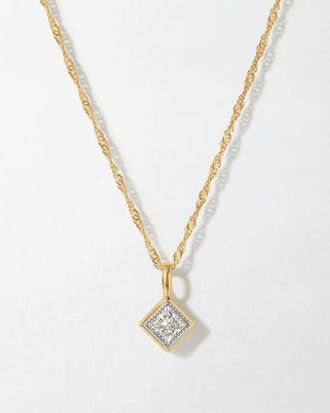 Edge of Ember Princess Cut Diamond Necklace at Nordstrom, Size 18