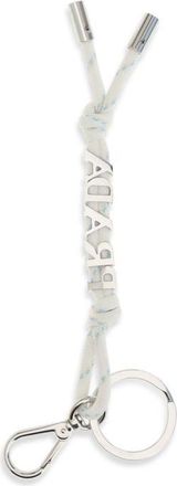 Prada Mens White Recycled Polyamide Keychain Accessory