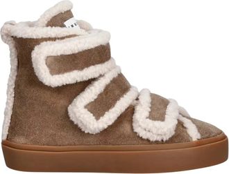 INUIKII Shearling Velcro High - Dames - Winterlaarzen - Beige - 36 EU - Wol - Schoenen