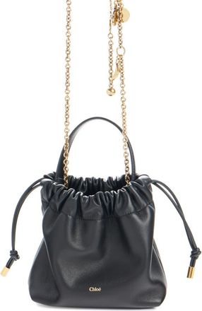 Chlo&eacute; Mini Icons Leather Shoulder Bag in Black at Nordstrom