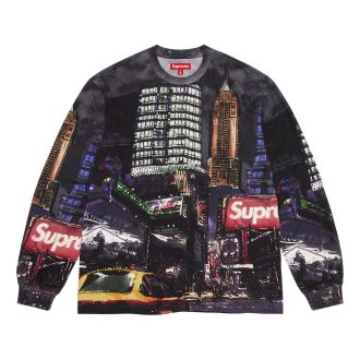 SUPREME Skyline Sequin Long-Sleeve T-Shirt Night SS25KN56-NIGHT