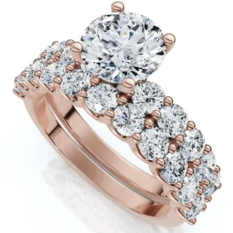 Pompeii3 2 1/2Ct Celeste Diamond Engagement Ring Set 10K Gold Lab Grown