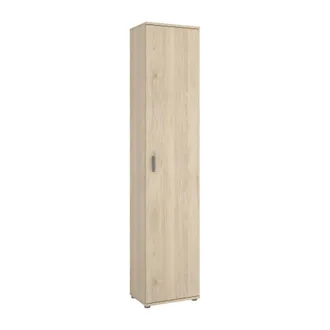 Dmora Dmora - Armadio Multiuso 1 Anta Arrow, Mobile Multifunzione Portaoggetti, Armadio Alto Porta Scarpe, 39x35h190 Cm, Rovere