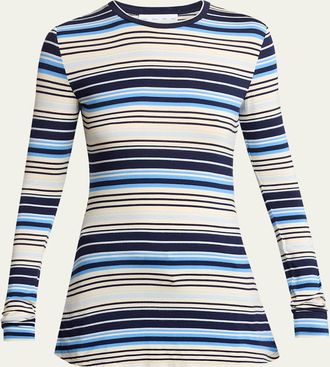 Proenza Schouler Mae Top In Striped Jersey