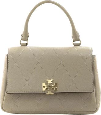 Tory Burch Charlie Quilted Top Handle Chain Wallet - Dames - Handtassen - Grijs - ONE Size - Leer - Tassen