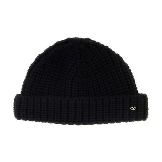 Valentino Garavani Beanies, male, Black, Size: L/XL Wool Beanie