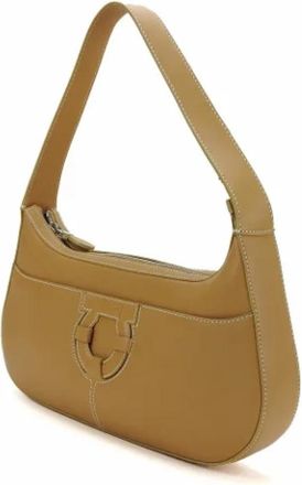 Ferragamo Tweedehands leren schoudertassen - Dames - Vintage Schoudertas - Bruin - ONE Size - Leer - Vintage