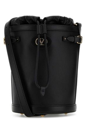 Valentino Garavani Black Logo Small Bucket Bag