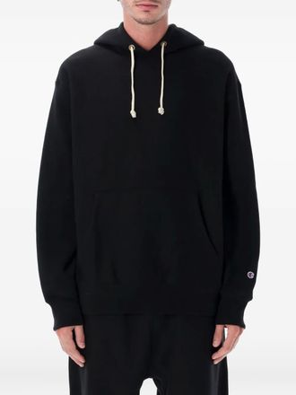 Champion logo-patch hoodie - men - Fabric - L - Black