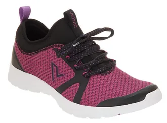 Vionic Womens Brisk Alma Sneakers In Black/pink
