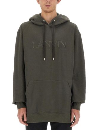 Lanvin Relaxed Fit Oversized Sweatshirt With Embossed Logo