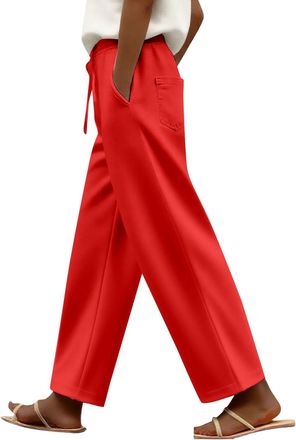 Generic Ladies Tracksuit Bottoms Plus Size Drawstring Elastic Waist Straight Leg Joggers Womens with Pockets Casual High Waist Baggy Sweatpants Slim Fit Cropp