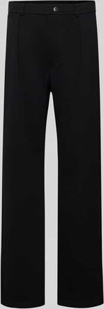 Guess Straight Fit Stoffhose mit Bundfalten in Black, Gr&ouml;&szlig;e XL