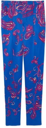 Saint Laurent Pantalon Cachemire D&eacute;grad&eacute; PIG - Heren - Broeken - Blauw - Maat: M Leer